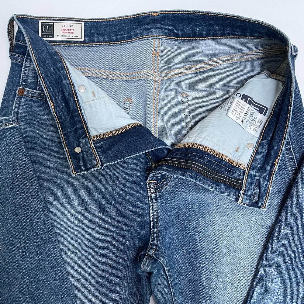 Gap Cigarette High Rise Jeans, Size 29, 8R